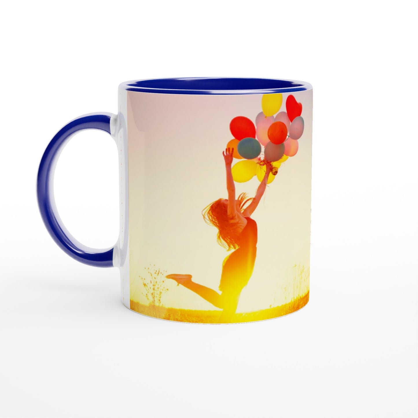 White Ceramic Mug with Color Inside (11oz)