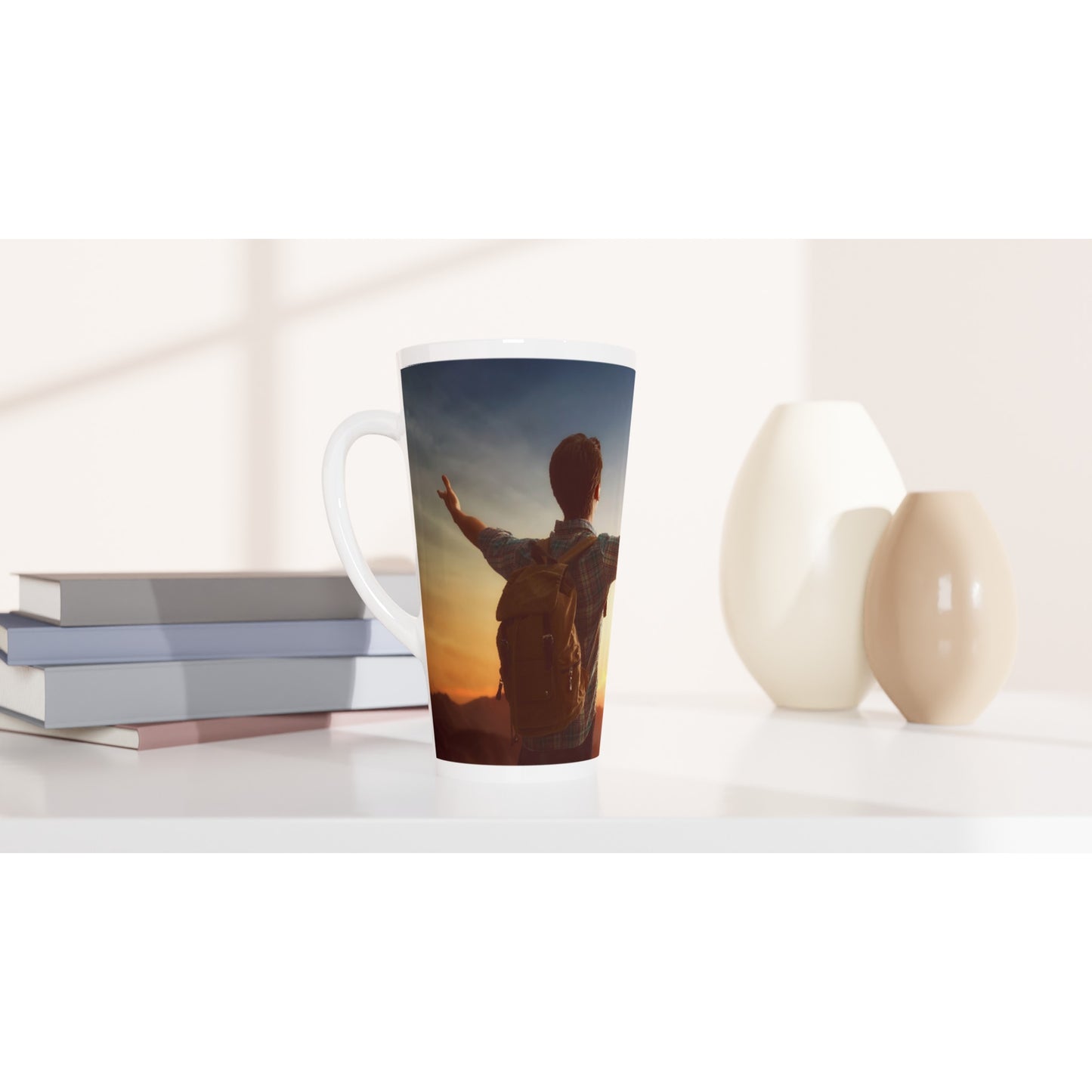 White Latte Ceramic Mug (17oz)