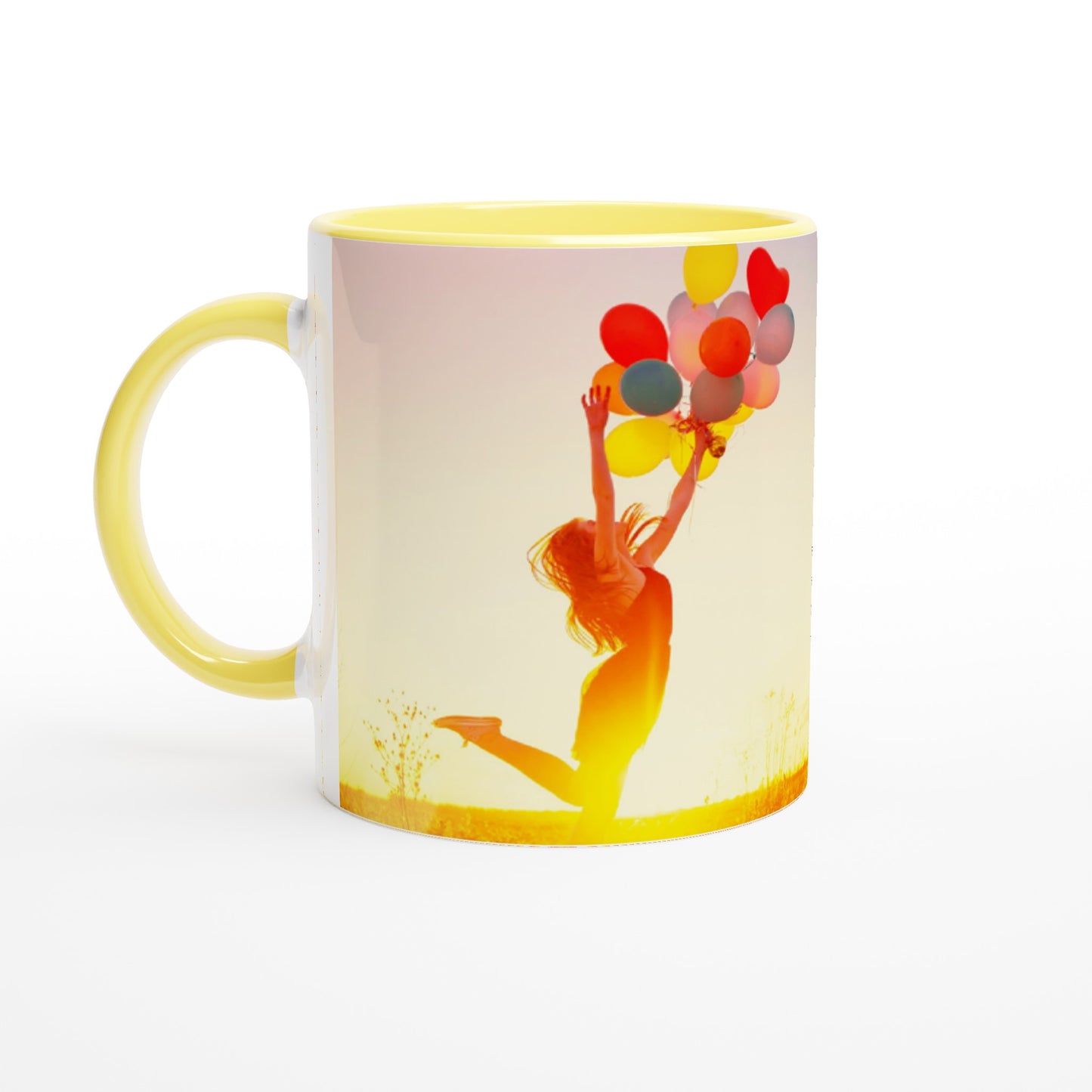 White Ceramic Mug with Color Inside (11oz)